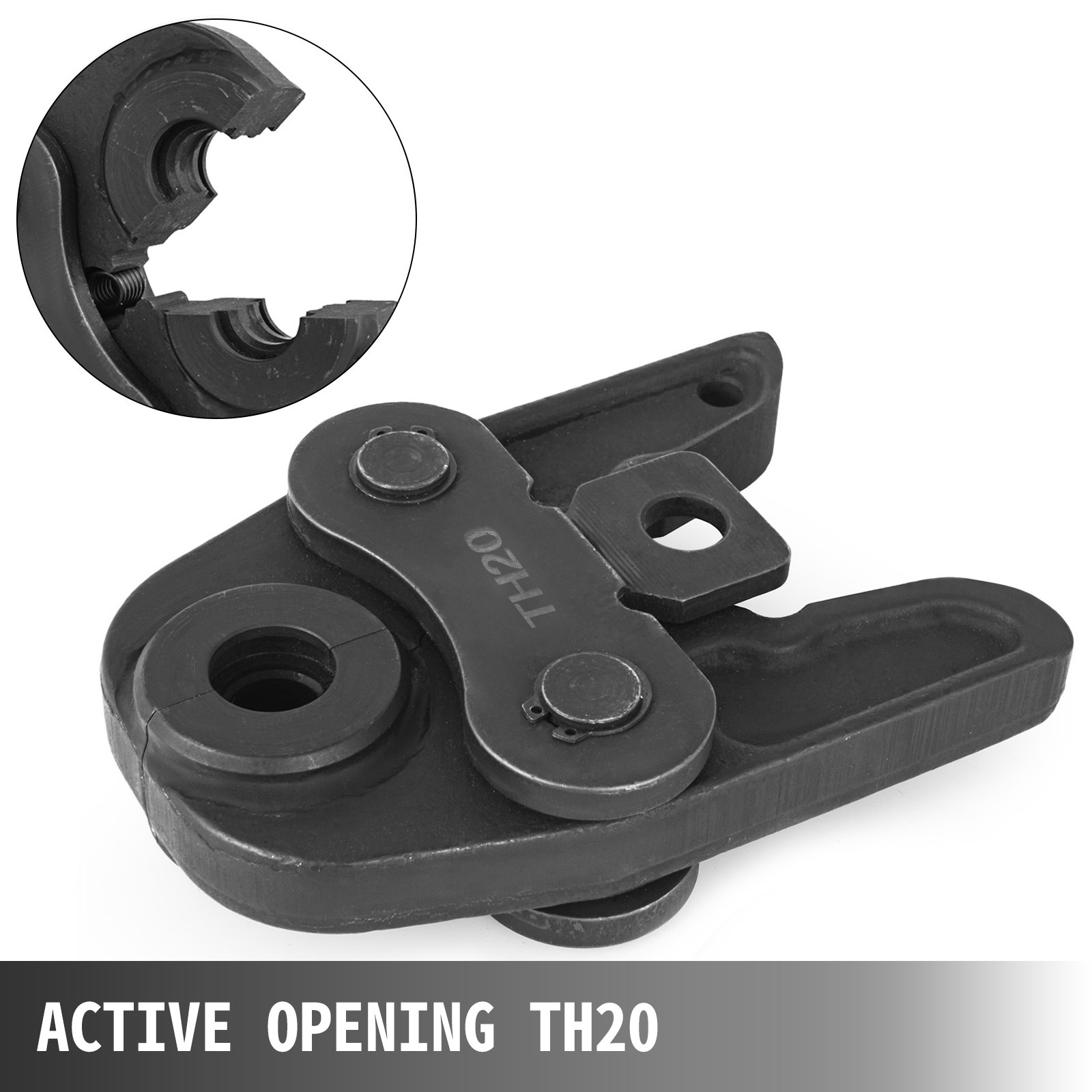 VEVOR Mordaza de Prensado TH20 Mordaza para Prensar Apertura Máxima 43,5 mm Mordaza de Abrazadera de Tubo de Presión Hidráulica Longitud 150 mm Ancho 101 mm, para Tubos de Aluminio y Plástico