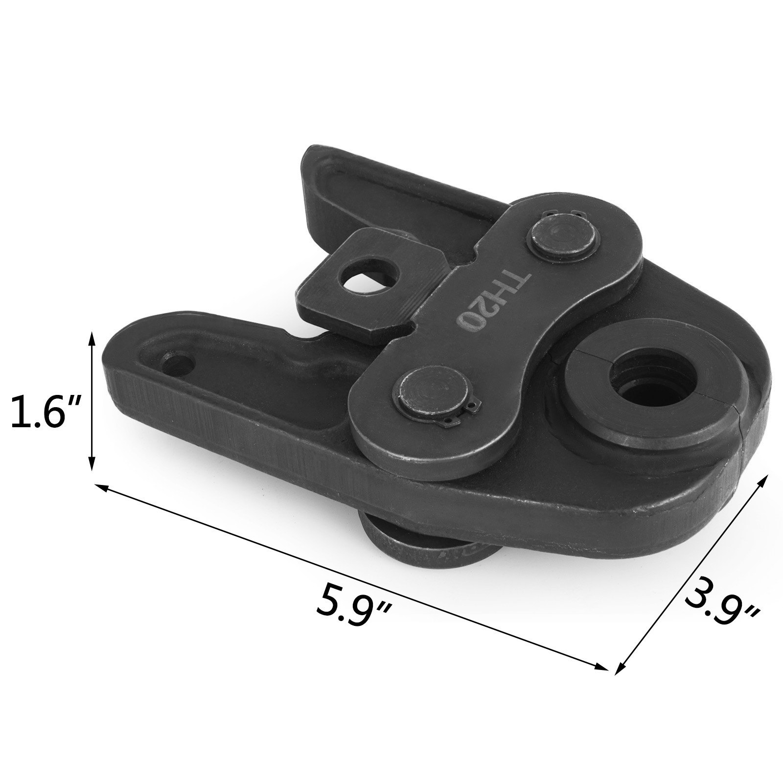 VEVOR Mordaza de Prensado TH20 Mordaza para Prensar Apertura Máxima 43,5 mm Mordaza de Abrazadera de Tubo de Presión Hidráulica Longitud 150 mm Ancho 101 mm, para Tubos de Aluminio y Plástico
