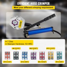 VEVOR Embrague Hidráulico F7842F Moto de Aire Acondicionado Manguera de Embrague Hidráulico de 7 Troqueles A/C Embrague Hidraulico Universal Aire Acondicionado