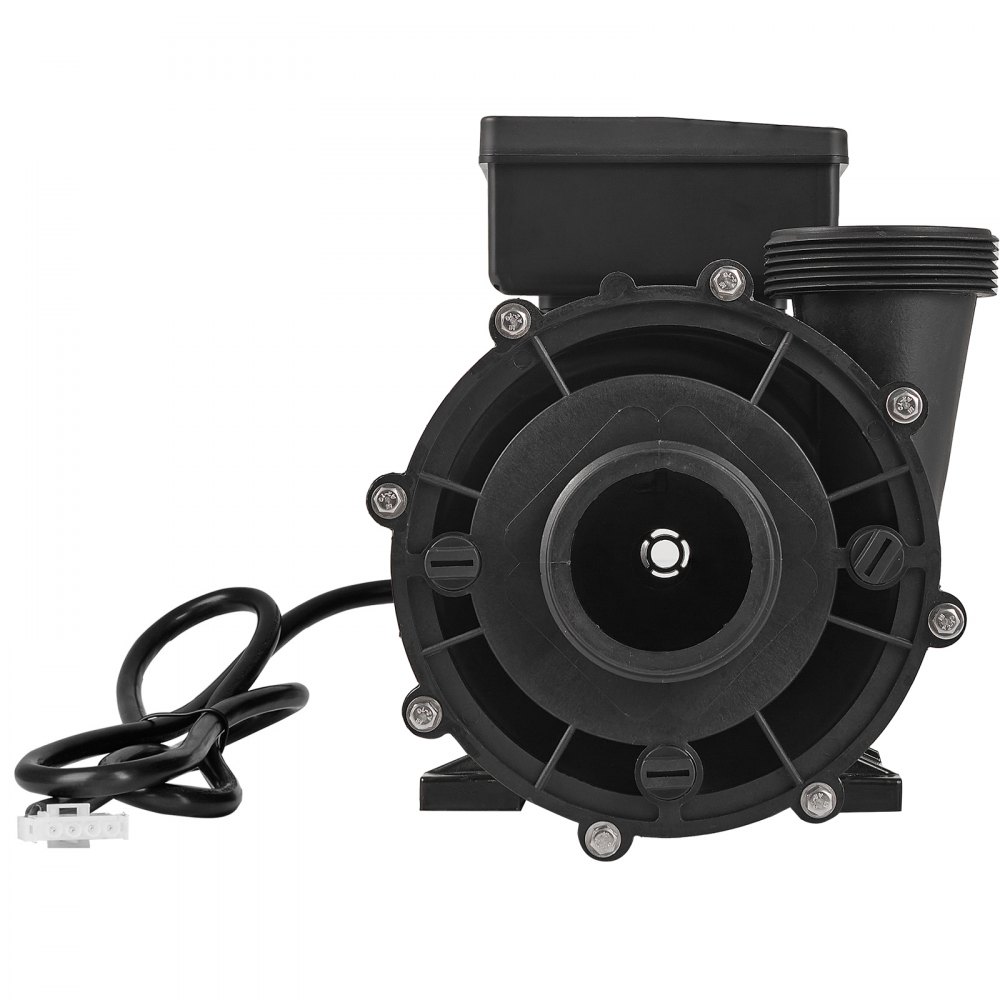 Bomba de spa de 2 velocidades VEVOR, marco 56, bomba de spa de dos velocidades para jacuzzi, 1900 W/43 m³/h/18 m de alta velocidad o 450 W/21,5 m³/h/4,4 m de baja velocidad, interfaz giratoria de 90° con puerto de 2'' para jacuzzi, certificación TÜV