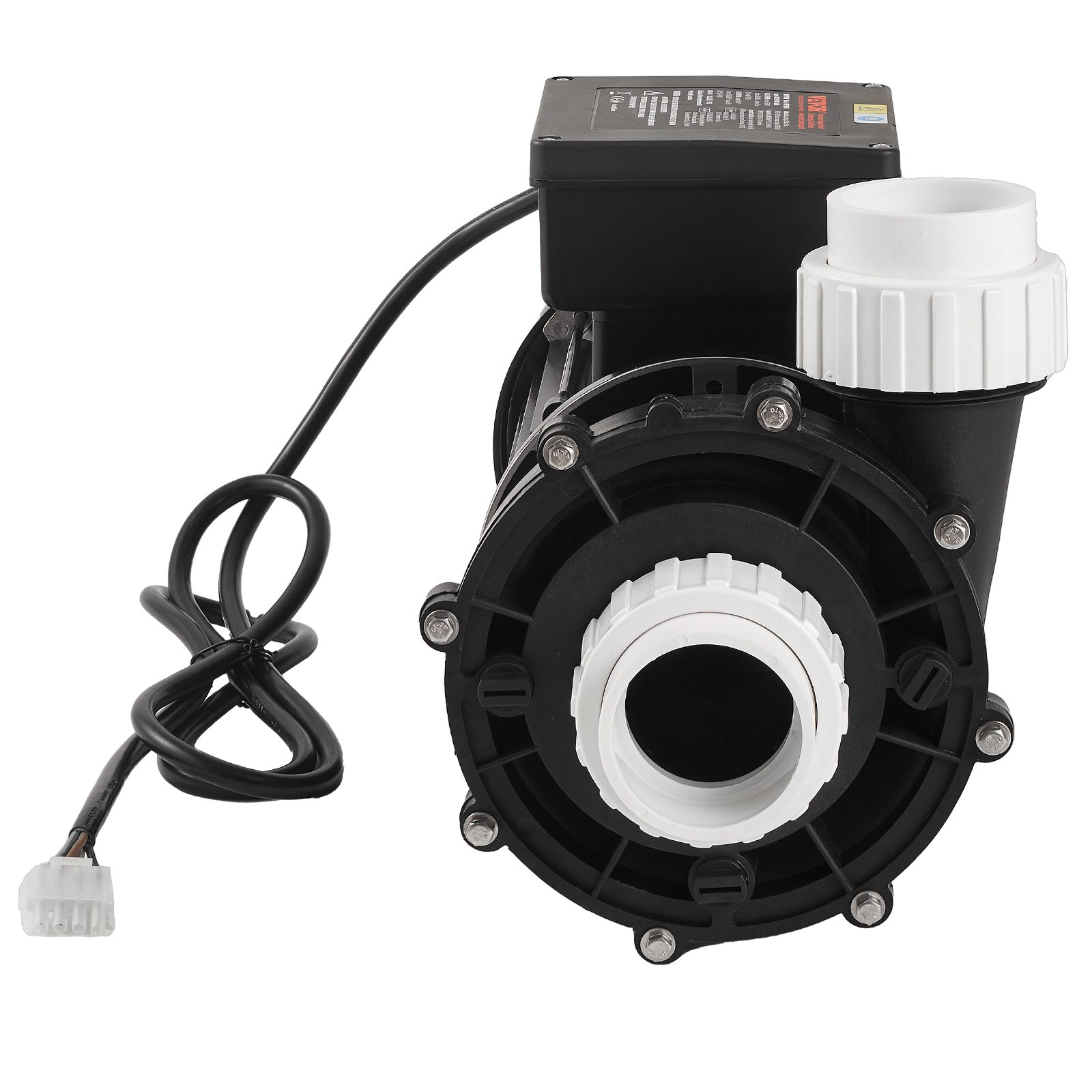 Bomba de spa de 2 velocidades VEVOR, marco 56, bomba de spa de dos velocidades para jacuzzi, 1900 W/43 m³/h/18 m de alta velocidad o 450 W/21,5 m³/h/4,4 m de baja velocidad, interfaz giratoria de 90° con puerto de 2'' para jacuzzi, certificación TÜV