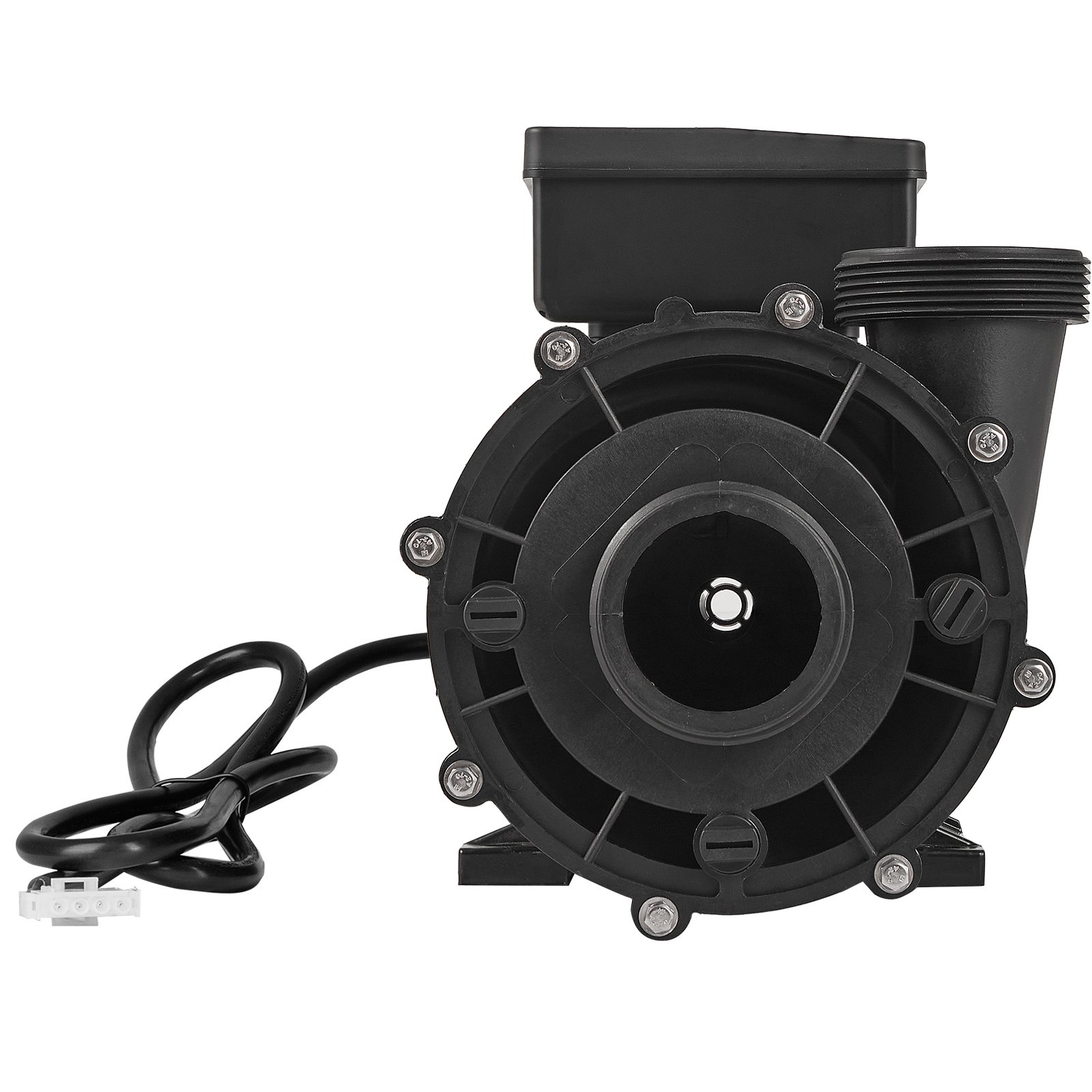 Bomba de spa de 2 velocidades VEVOR, marco 56, bomba de spa de dos velocidades para jacuzzi, 1900 W/43 m³/h/18 m de alta velocidad o 450 W/21,5 m³/h/4,4 m de baja velocidad, interfaz giratoria de 90° con puerto de 2'' para jacuzzi, certificación TÜV