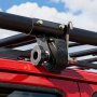 VEVOR Ladder Rack Ratchet Straps, 47.6-50.8 mm Black Round Tube Mount, 38 mm Wide x 2.25 m Long Black Ladder Rack Straps with Double J-Hooks, 226.8 kg Load Heavy Duty, Cargo Buckle Lock Strap (2 Pack)