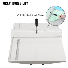 VEVOR Máquina Plegadora de Papel con Puntaje Manual de 59,7 cm x 49,5 cm, Plegadora de Papel Manual de 460 mm, Creasing Machine Tool con Reglas de Posicionamiento para Archivos, Mapas, Fotos, Papel A4