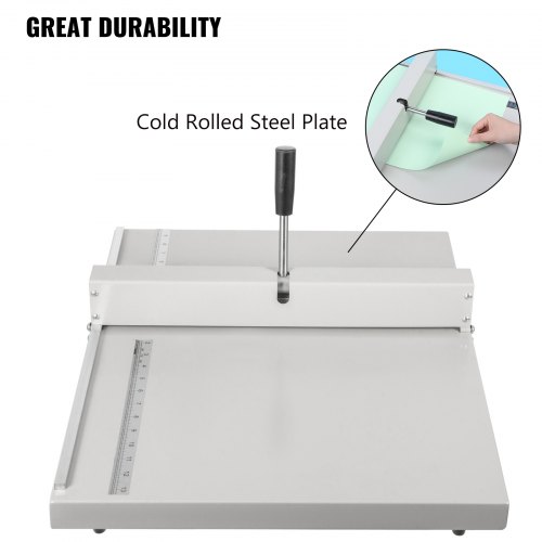 VEVOR Máquina Plegadora de Papel con Puntaje Manual de 50,8 x 59,7 x 14 cm, Plegadora de Papel Manual de 480 mm, Creasing Machine Tool con Reglas de Posicionamiento para Archivos, Mapas, Papeles A4