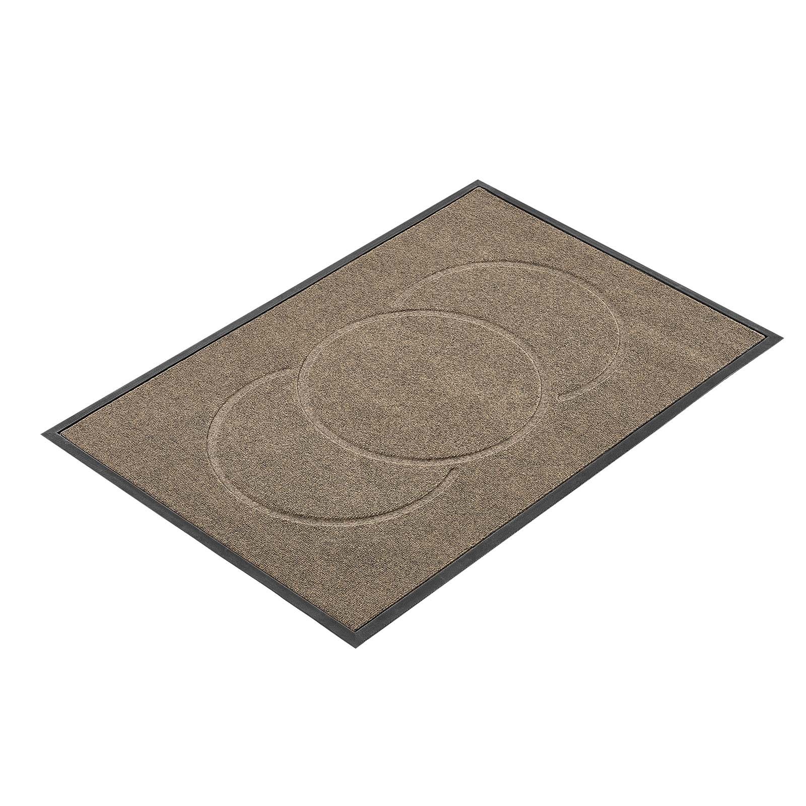 VEVOR Felpudo para Puerta de Entrada, para Interior y Exterior, Moderno y Elegante, con Reverso TPE, Resistente, Lavable, para Pasillo, Balcón y Garaje, Patrón Impreso, Marrón, 1194 x 813 x 7 mm