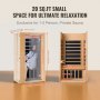 VEVOR Sauna de Infrarrojos Lejanos de Madera para 1 a 2 Personas Hogar 1400 W