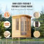 VEVOR Sauna de Madera de Cicuta con Infrarrojo Lejano para 2 Personas 2000 W