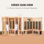 VEVOR Sauna de Infrarrojos Lejanos de Madera para 3 a 4 Personas Hogar 2470 W