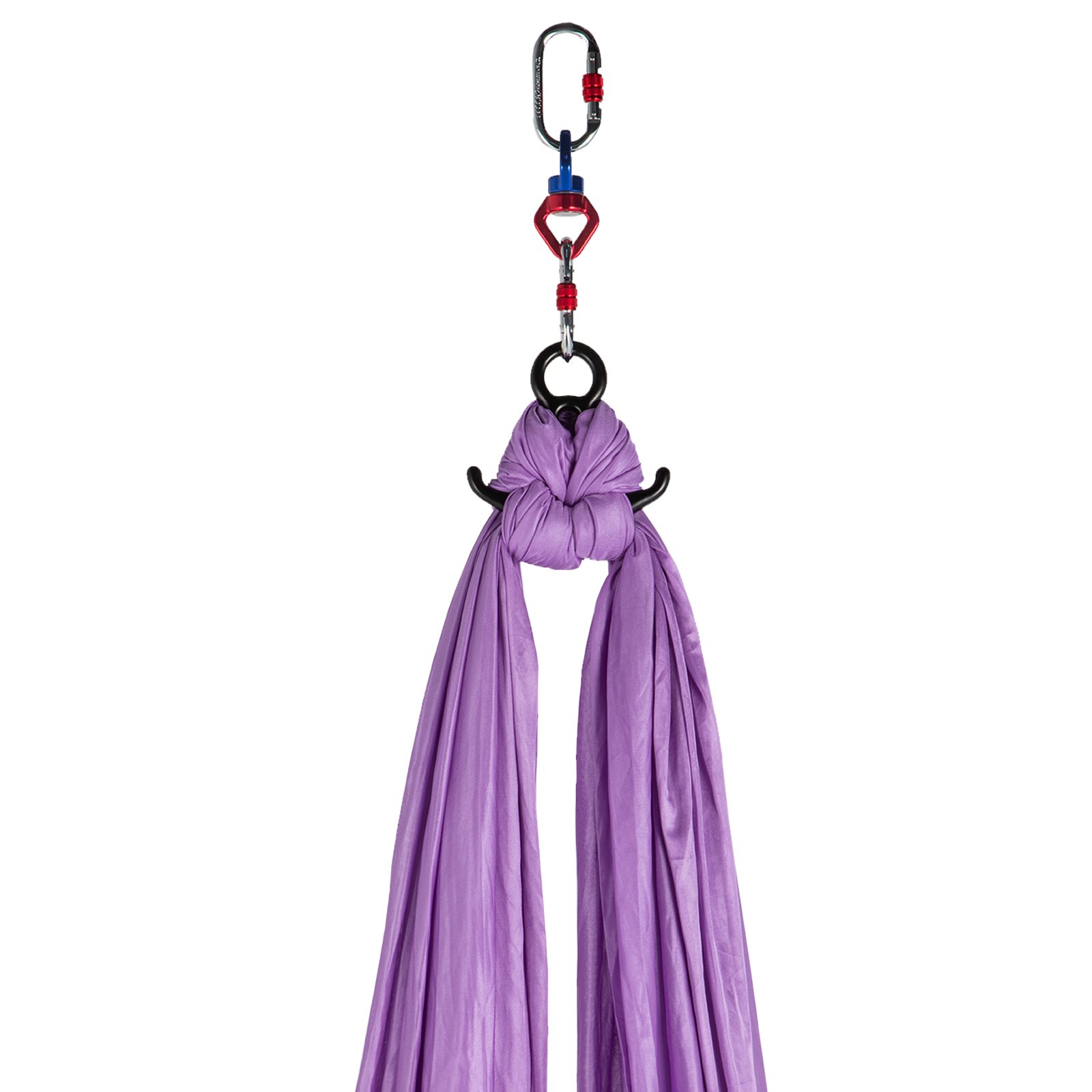 VEVOR Columpio de Yoga 10x2,8 M, Hamaca de Yoga de Color Lila, Yoga Aéreo de 100% Seda de Poliéster, Columpio de Yoga Aéreo con 2 de Mosquetones de Acero Aleado, Kit de Hamaca de Yoga para Pilates