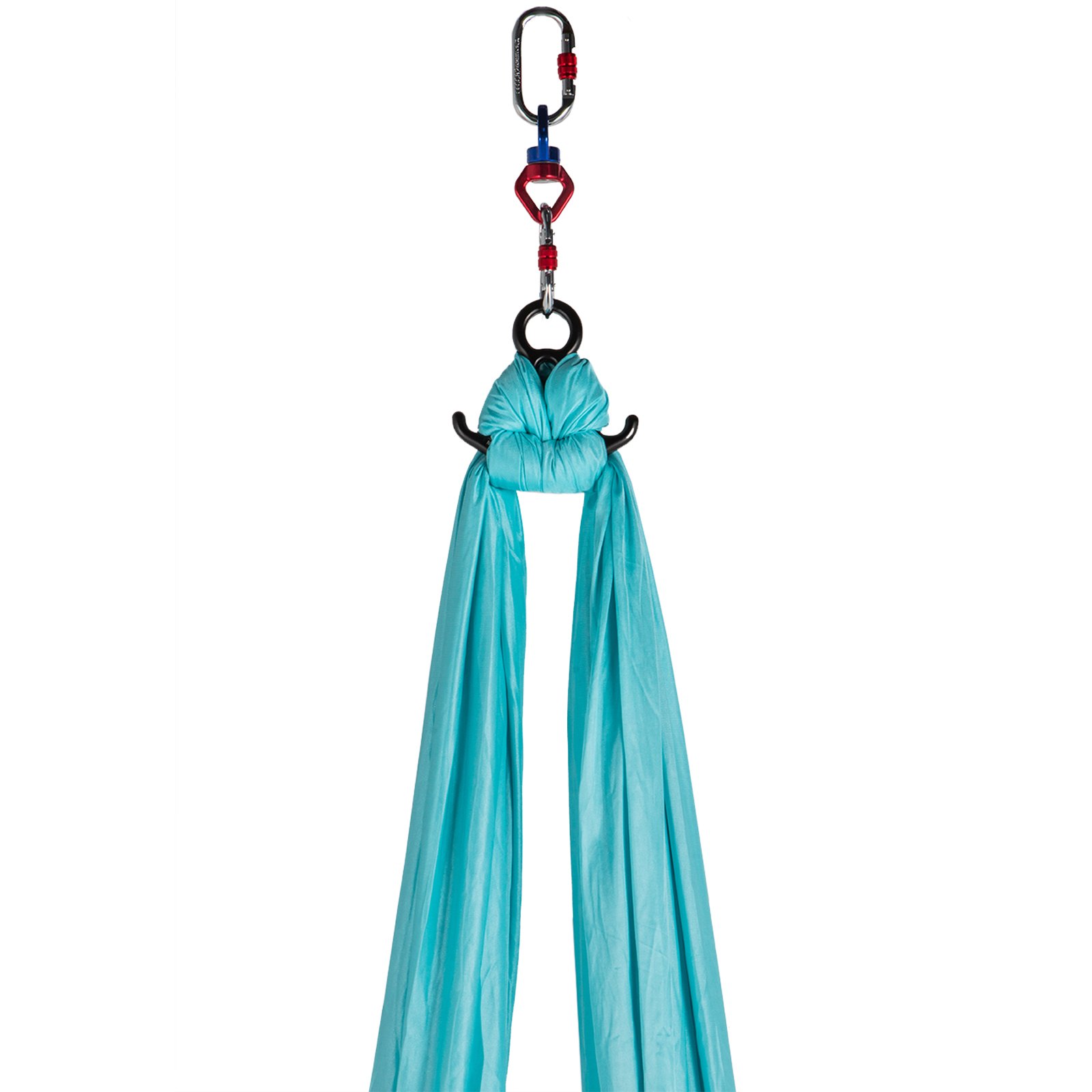 VEVOR Columpio de Yoga 10x2,8 M, Hamaca de Yoga de Color Azul, Yoga Aéreo de 100% Seda de Poliéster, Columpio de Yoga Aéreo con 2 de Mosquetones de Acero Aleado, Kit de Hamaca de Yoga para Pilates