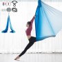 Columpio de Yoga 10x2,8M Hamaca de Yoga/Yoga Aéreo para Pilates Azul y Blanco