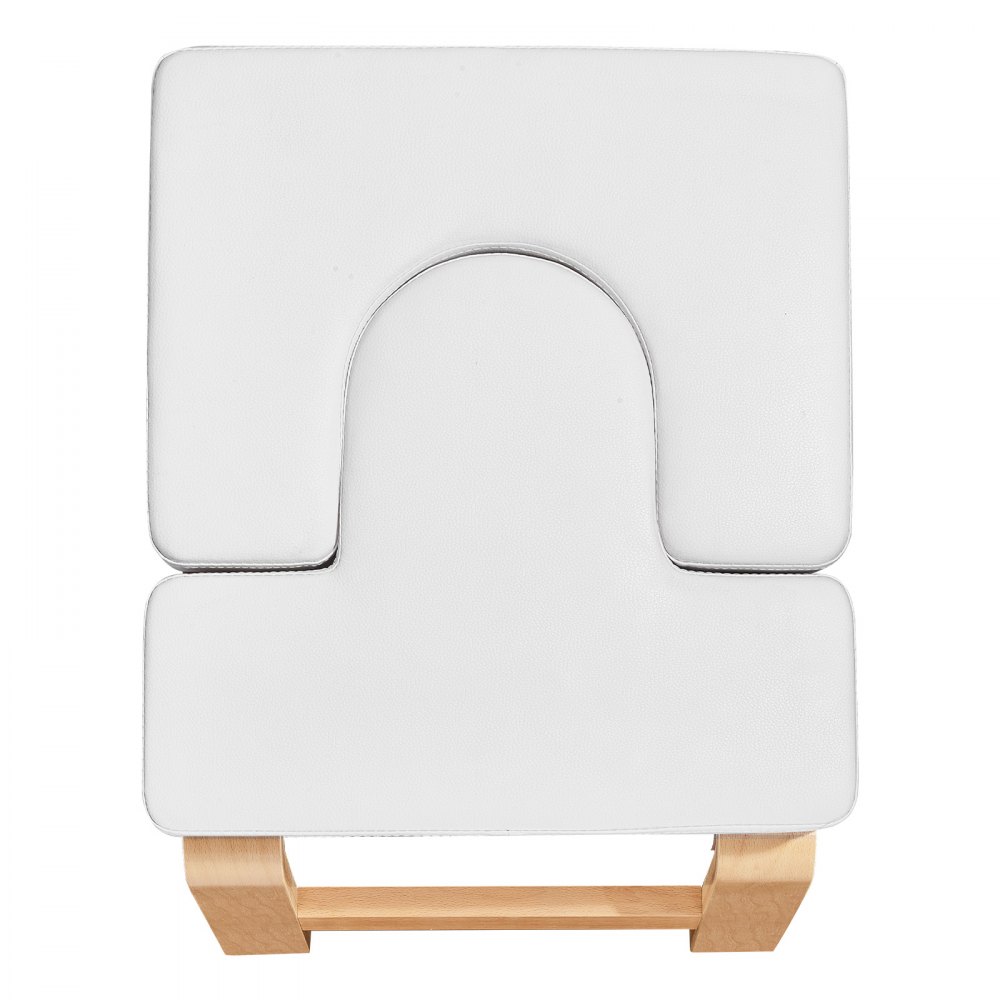 Banco de yoga VEVOR con capacidad para 300 libras, silla de inversión para yoga para gimnasio familiar, entrenador de postura de cabeza con marco de madera y almohadilla de PU, taburete de yoga de pie para entrenamiento de fuerza y equilibrio, alivia la fatiga, color blanco