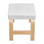 Banco de yoga VEVOR con capacidad para 300 libras, silla de inversión para yoga para gimnasio familiar, entrenador de postura de cabeza con marco de madera y almohadilla de PU, taburete de yoga de pie para entrenamiento de fuerza y equilibrio, alivia la fatiga, color blanco