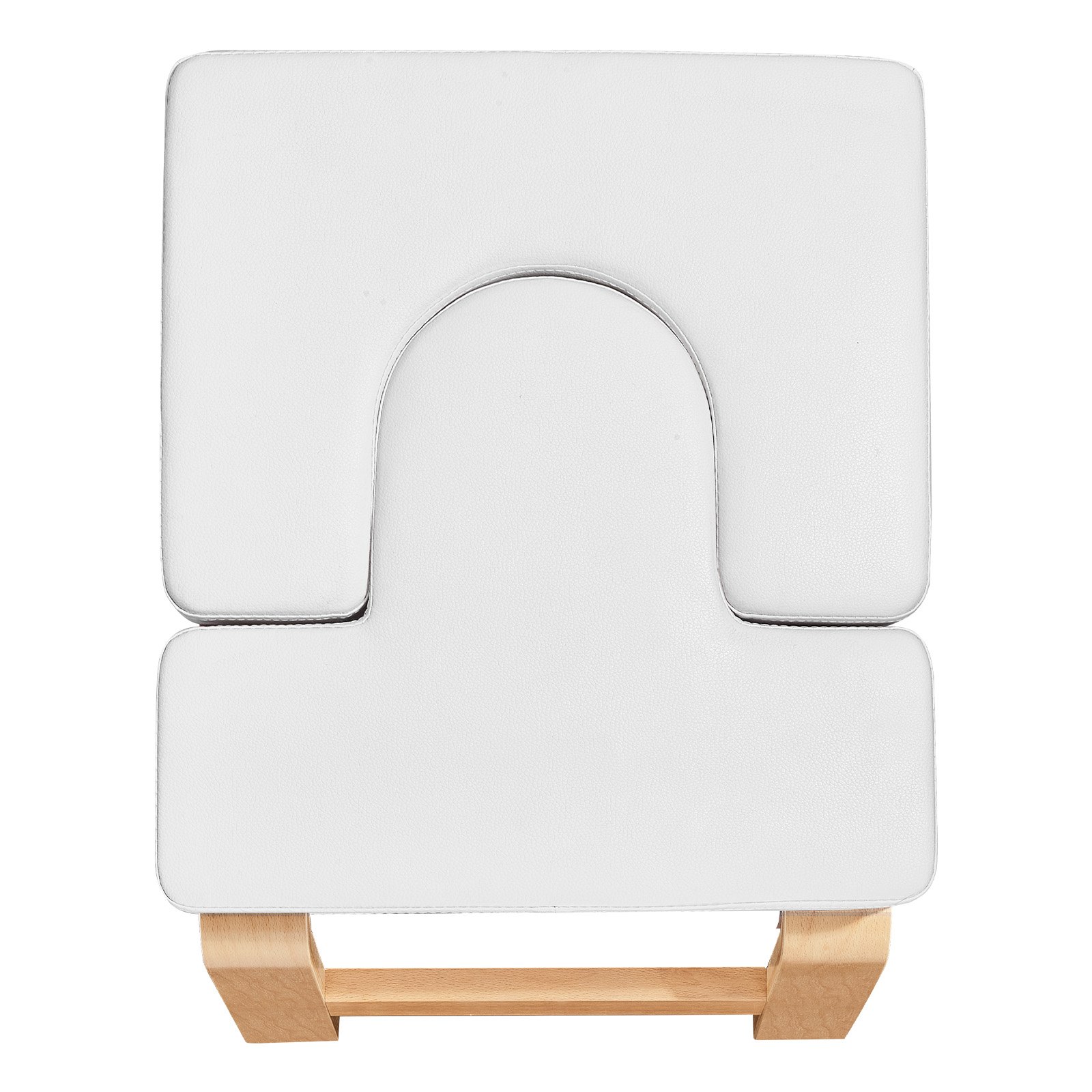 Banco de yoga VEVOR con capacidad para 300 libras, silla de inversión para yoga para gimnasio familiar, entrenador de postura de cabeza con marco de madera y almohadilla de PU, taburete de yoga de pie para entrenamiento de fuerza y equilibrio, alivia la fatiga, color blanco