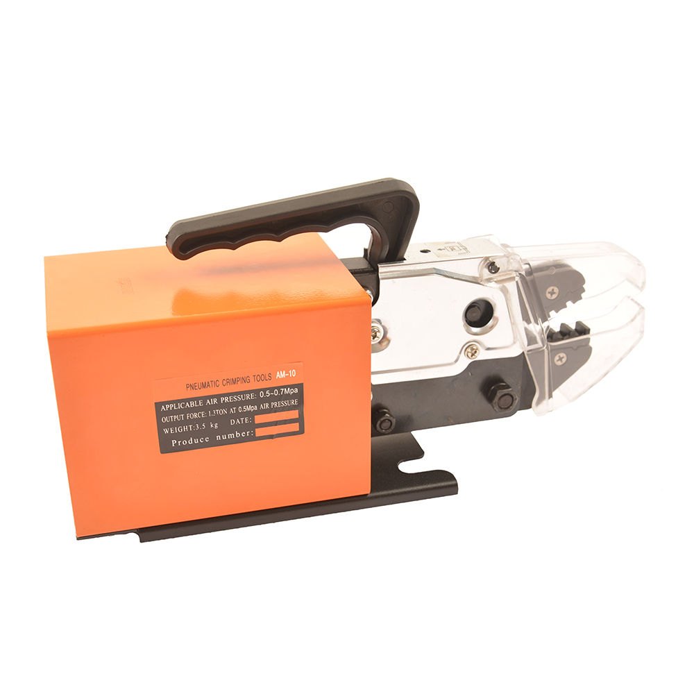 Maquina De Crimpar Prensadora De Terminal Neumática Am-10 Con 5 Troqueles