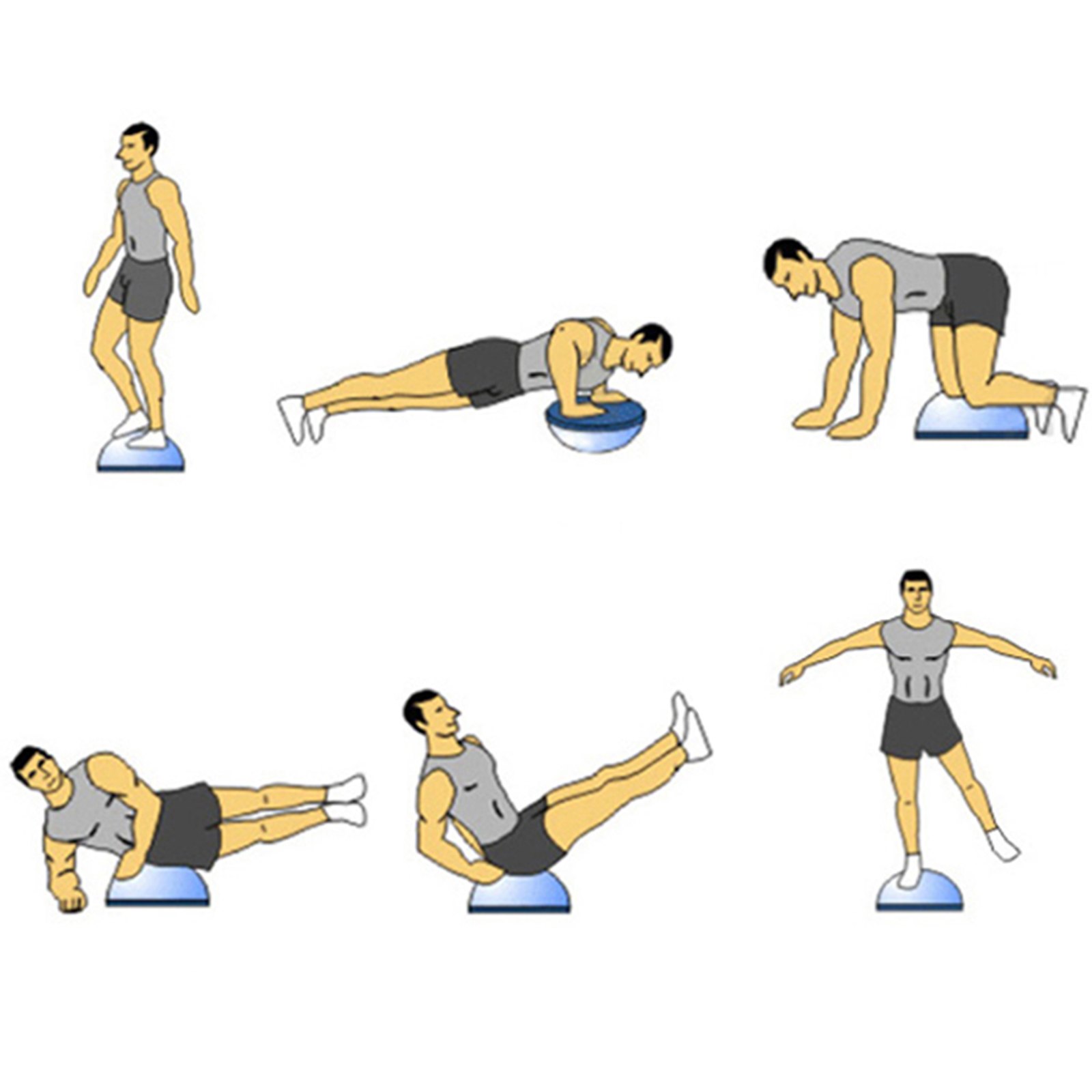 VEVOR Yoga Bola de Media Entrenamiento de Equilibrio Fitness Fuerza Ejercicio Entrenamiento con Bomba Adecuado para Una Variedad de Ejercicios Color Negro