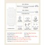 VEVOR Puerta Corredera con Herrajes 1524 x 2032 mm 2 Paneles Madera Blanco, para Armario Baño Sala de Estar Dormitorio, con Riel, Guía de Suelo, Tiradores Empotrados, Estilo Moderno, Kit de Accesorios