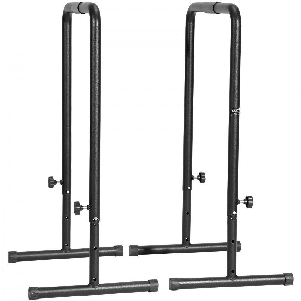 VEVOR Barra de Inmersión Carga de 200kg Barras Paralelas de Alta Resistencia Altura Ajustable 1022mm Estación de Inmersión con Tubo de Acero para Entrenamiento de Fuerza, Fitness, Culturismo, Gimnasio