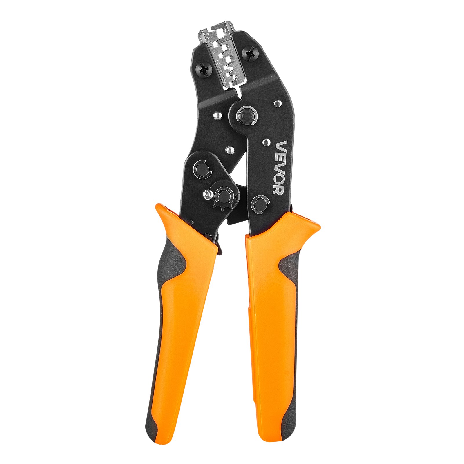 VEVOR Crimpadora Terminales Eléctricos 0,25-4 mm², Alicates de Crimpado de Trinquete para Terminales de Cables Eléctricos, con Presión Ajustable y Liberación Rápida, Marcas Métrica y del Sistema AWG