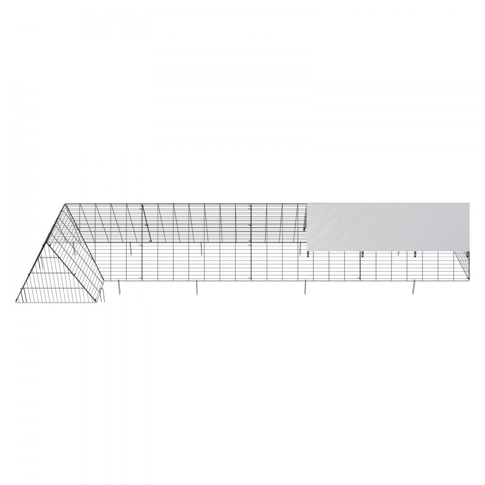 VEVOR Túneles para Pollos, 400 x 100 x 61,5 cm, Túneles para Pollos para Patio Túneles para Pollos Portátiles para Exteriores con Marcos de Esquina, Gallinero, Adecuado para Pollos, Patos, Conejos
