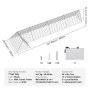 VEVOR Túneles para Pollos, 400 x 100 x 61,5 cm, Túneles para Pollos para Patio Túneles para Pollos Portátiles para Exteriores con Marcos de Esquina, Gallinero, Adecuado para Pollos, Patos, Conejos
