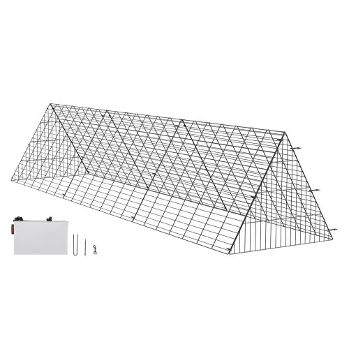 VEVOR Túneles para Pollos de 300 x 71 x 61,5 cm, Túneles para Pollos para Patio, Túneles para Pollos Portátiles para Exterior Fácil Instalación, Gallinero, Adecuado para Pollos, Patos, Conejos