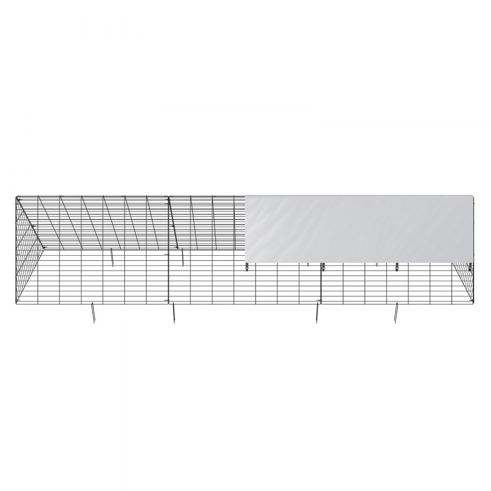 VEVOR Túneles para Pollos de 300 x 71 x 61,5 cm, Túneles para Pollos para Patio, Túneles para Pollos Portátiles para Exterior Fácil Instalación, Gallinero, Adecuado para Pollos, Patos, Conejos