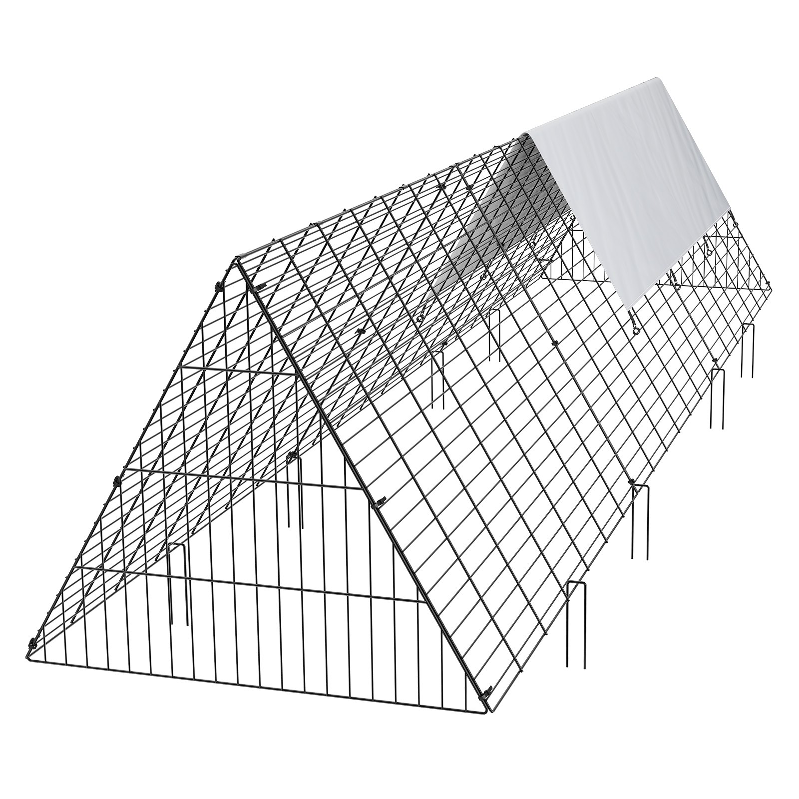 VEVOR Túneles para Pollos de 300 x 71 x 61,5 cm, Túneles para Pollos para Patio, Túneles para Pollos Portátiles para Exterior Fácil Instalación, Gallinero, Adecuado para Pollos, Patos, Conejos