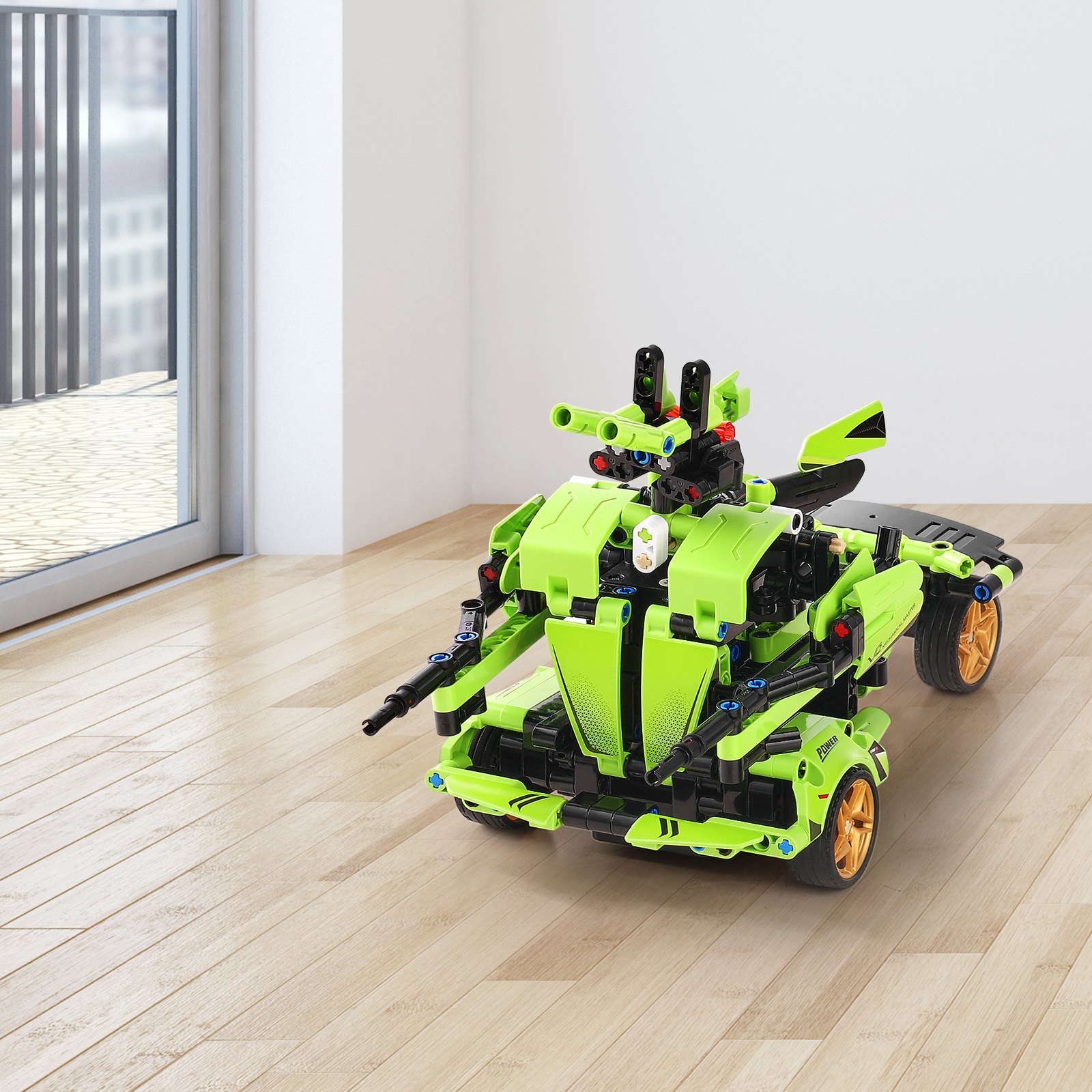 VEVOR 461 PCS STEM 2 en 1 Kits de Construcción de Automóviles con Control Remoto, Automóviles/Robots Controlados por Control Remoto y Aplicación, Juego de Construcción para Niños de 6 Años en Adelante