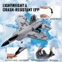 Avión RC VEVOR, avión de control remoto de 2 canales de 2,4 GHZ con estabilizador giroscópico de 6 ejes, avión de combate listo para volar, juguete con 2 baterías, planeador RC fácil de volar para adultos, niños, principiantes y niños