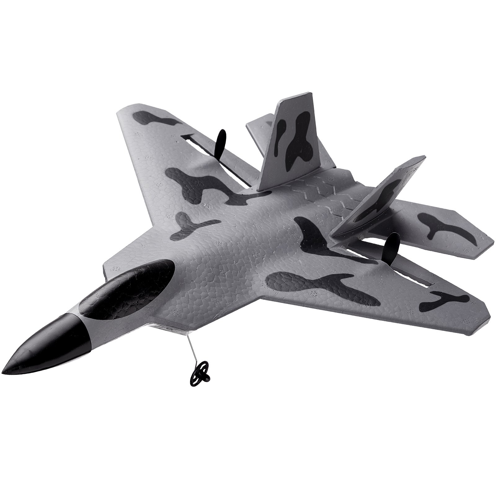 Avión RC VEVOR, avión de control remoto de 2 canales de 2,4 GHZ con estabilizador giroscópico de 6 ejes, avión de combate listo para volar, juguete con 2 baterías, planeador RC fácil de volar para adultos, niños, principiantes y niños
