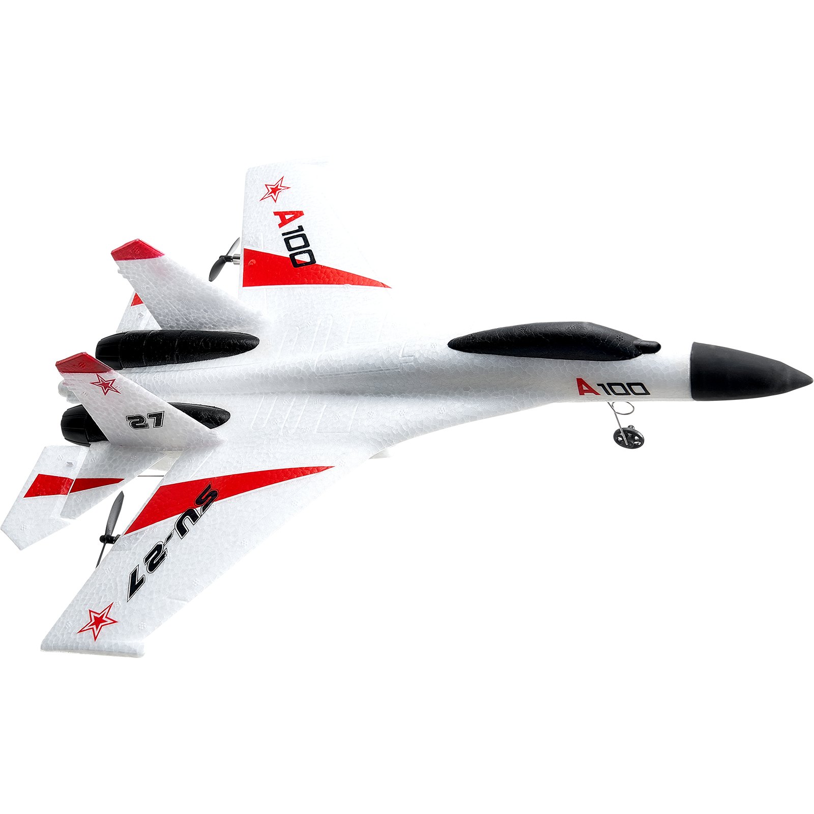 Avión RC VEVOR, avión de control remoto de 4 canales de 2,4 GHz con estabilizador giroscópico de 6 ejes, avión de combate listo para volar, juguete con 2 baterías, planeador RC fácil de volar para adultos, niños, principiantes y niños