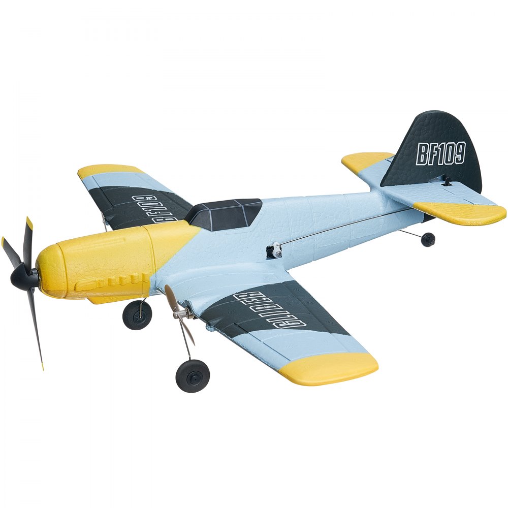 Avión RC VEVOR, avión de control remoto de 3 canales de 2,4 GHz con estabilizador giroscópico de 6 ejes, avión de combate listo para volar, juguete con 2 baterías, planeador RC fácil de volar para adultos, niños y principiantes