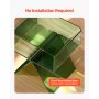 VEVOR Mesa Auxiliar de Acrílico 30 x 39,1 x 43 cm, Mesita de Noche con Estante Carga de 10 kg, Verde Transparente, Mesa de Centro Estable para Sala de Estar, Dormitorio, Salón, Decoración del Hogar