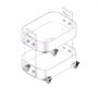 VEVOR Acrylic Table with Wheels, 2 Tiers Mobile Cart Table, Modern Rolling Acrylic Storage Desk, Clear Nightstand Side End Desk, for Living Room, Bedroom, Bar, Office, 30.5 x 41.6 x 48 cm (Clear)