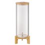 VEVOR Beverage Dispenser (1 x 13 L) for Parties, Juice Dispenser (Glass) with Wooden Stand & Tap, Water Dispenser for Restaurants, Parties, Lemonade, Iced Tea, Homemade Drinks