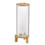 VEVOR Beverage Dispenser (1 x 13 L) for Parties, Juice Dispenser (Glass) with Wooden Stand & Tap, Water Dispenser for Restaurants, Parties, Lemonade, Iced Tea, Homemade Drinks