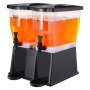VEVOR Dispensador de Bebidas de 11 Litros para Fiestas, Dispensador de Jugo de Plástico con Tapa de Soporte, Dispensador de Agua de Jugo de Limonada de Té Helado, para Restaurantes, 450 x 415 x 530 mm