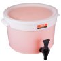 VEVOR Dispensador de Bebidas de 11 Litros para Fiestas, Dispensador de Jugo de Plástico con Espiga y Tapa, Dispensador de Agua de Jugo de Limonada de Té Helado, para Restaurantes, 350 x 350 x 210 mm