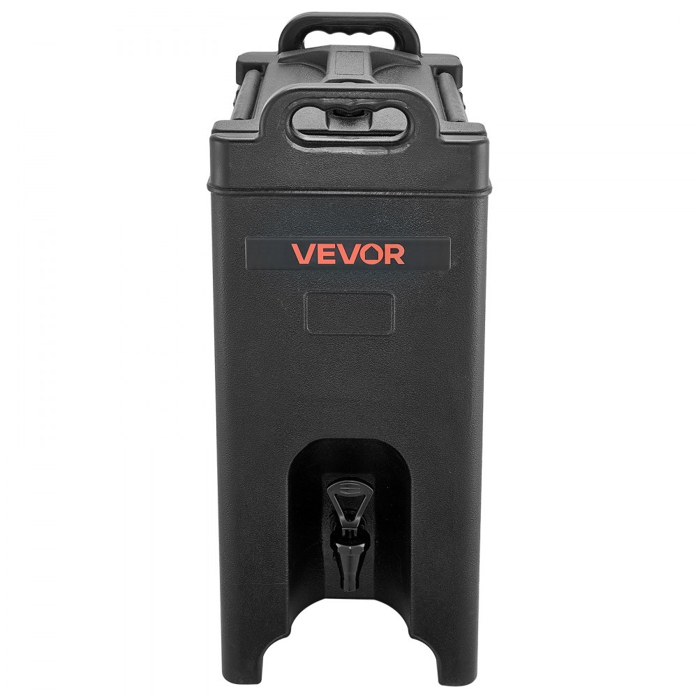 VEVOR Dispensador de Bebidas con Aislamiento, 19 L, con Grifo y Asa, Apto para Uso Alimentario, Ideal para Té, Café y Agua en Cafeterías y Restaurantes, 2 Unidades, Negro, 425 x 257 x 655 mm