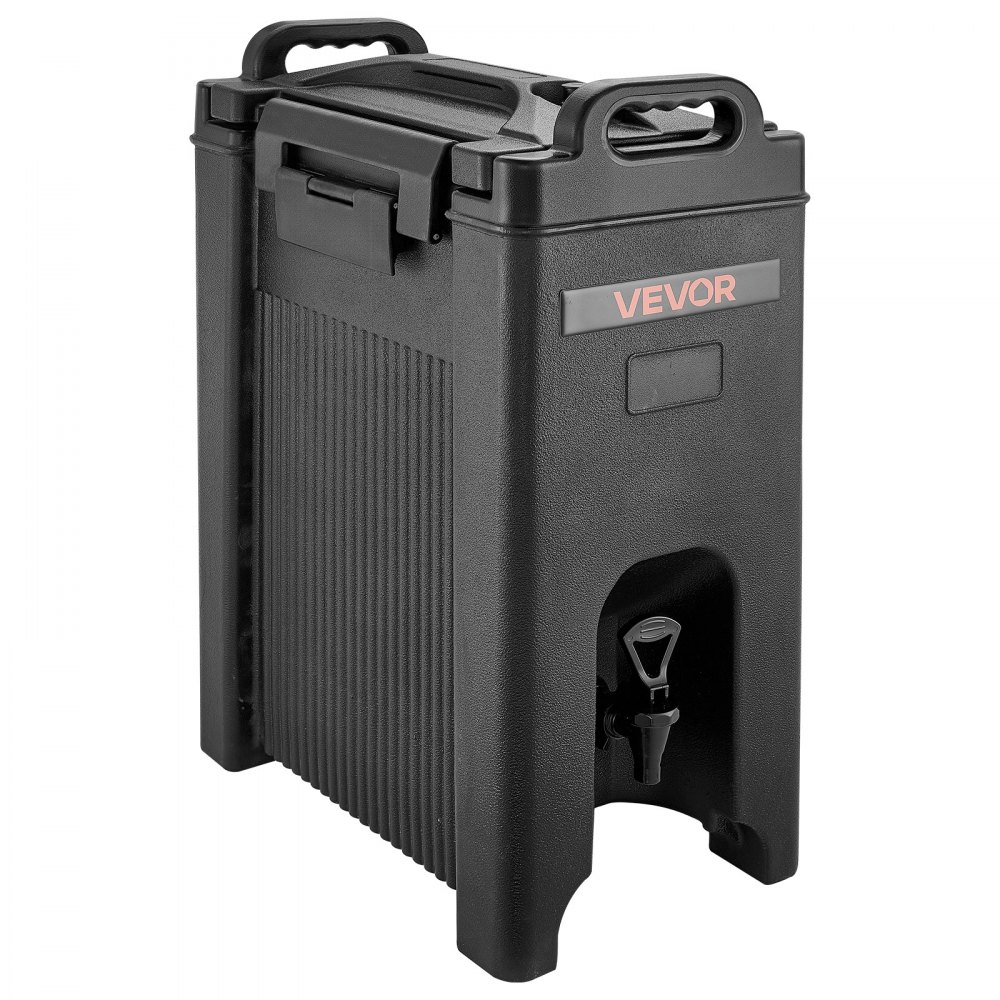 VEVOR Dispensador de Bebidas con Aislamiento, 19 L, con Grifo y Asa, Apto para Uso Alimentario, Ideal para Té, Café y Agua en Cafeterías y Restaurantes, 2 Unidades, Negro, 425 x 257 x 655 mm