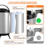 VEVOR Dispensador de Bebidas Aislado Dispensador de Agua Fría y Caliente No Eléctrico 7,6 L Almacenamiento de Alimentos de Acero Inoxidable Contenedor Aislado 4-6 H con Grifo Portátil para Camping