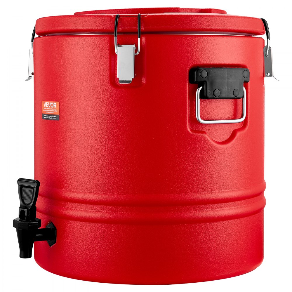 VEVOR Dispensador de Bebidas Térmico 30,3 L con Grifo, Jarra Térmica de Acero Inoxidable 304 para Bebidas Frías y Calientes, Ideal para Té, Café, Restaurantes y Exteriores, 425 x 425 x 400 mm