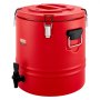 VEVOR Dispensador de Bebidas Térmico 30,3 L con Grifo, Jarra Térmica de Acero Inoxidable 304 para Bebidas Frías y Calientes, Ideal para Té, Café, Restaurantes y Exteriores, 425 x 425 x 400 mm