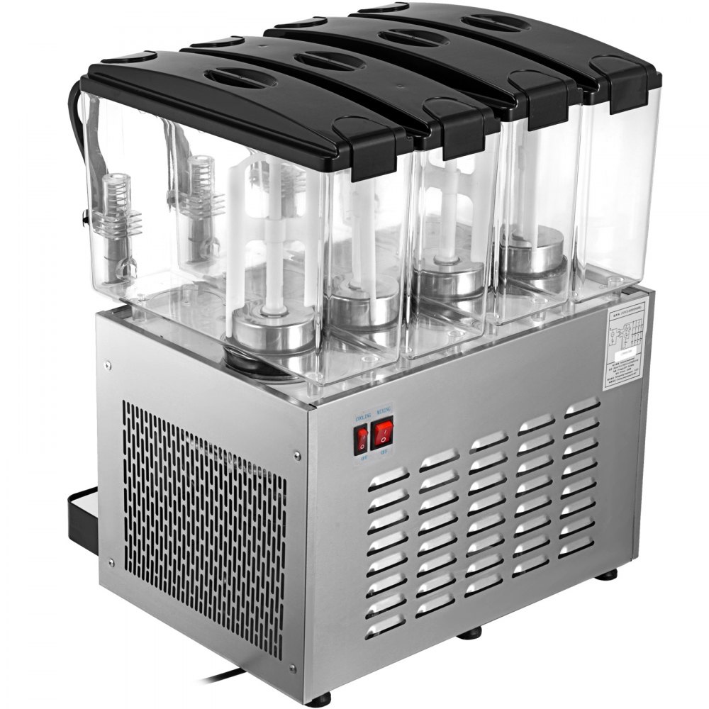 Dispensador De Bebidas Frías Calientes De Zumo 12lx4 Máquina De Granizado