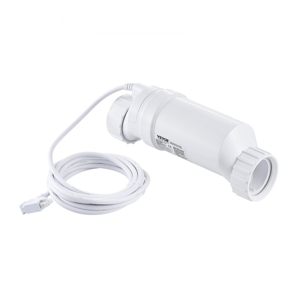 VEVOR Saltwater Chlorinator System, Pool Chlorination Cell compatible with Hayward W3T-Cell-3 (T3), Pool Cell Saltwater System for In-Ground Swimming Pools up to 15000 Gal, 4.6 m Power Cable, White