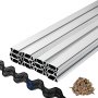 VEVOR Spring Wire and Locking Channel 2m Spring Lock and U-Channel Package for Greenhouses 50x PE-Coated Spring Wire and Aluminum Channel Plastic Polyfilm or Shade Cloth Fastening