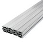 VEVOR Spring Wire and Locking Channel 2m Spring Lock and U-Channel Package for Greenhouses 50x PE-Coated Spring Wire and Aluminum Channel Plastic Polyfilm or Shade Cloth Fastening