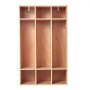 VEVOR Armario de Abrigos para Niños 3 Secciones, Organizador de Madera con 6 Ganchos, Armario con 6 Cubículos de Almacenamiento para Hogar, Guardería, Escuela, Preescolar, 69,8 x 31,5 x 116 cm